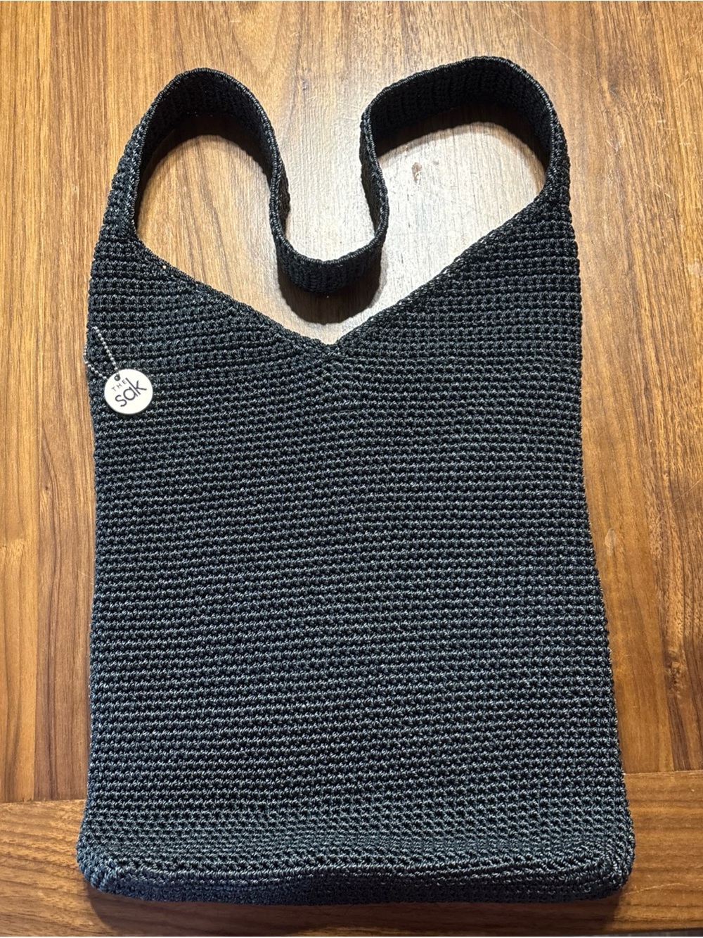 The Sak Black/ Gray Boho Crochet Shoulder Tote - Picture 2 of 4